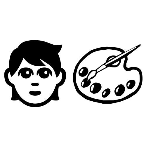 🧑🎨 Emoji Domain black and white Symbola rendering